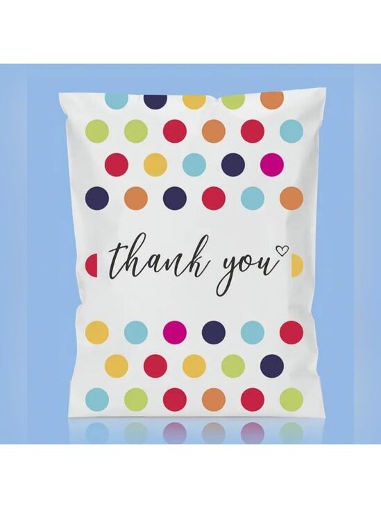 Other - Ten Colorful Polka Dot Thank You 10x13 Poly Mailer